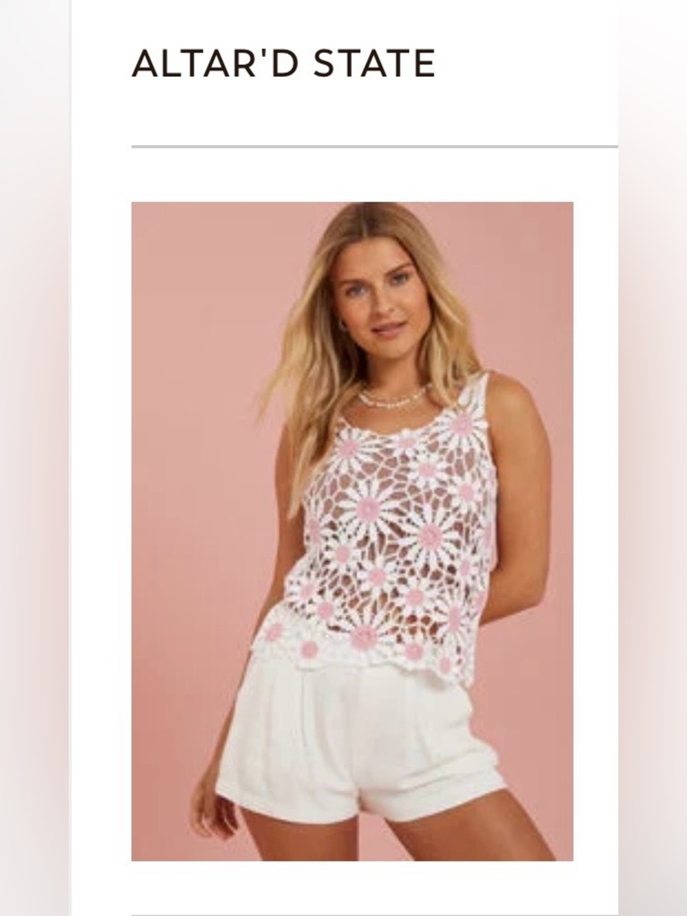 Altar'd State Crotchet Tank Top